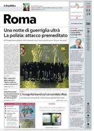 L'agente, marino terrezza, 36 anni, è stato travolto da un'auto La Repubblica Roma Prima Pagina 10 Gennaio 2019 Romadailynews