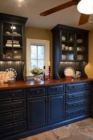 Navy Cabinets Mustard Walls Home Kitchens Home Kitchen Renovation