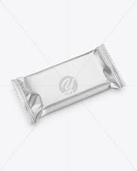 Download Matte Metallic Snack Bar Mockup In Flow Pack Mockups On Yellow Images Object Mockups PSD Mockup Templates