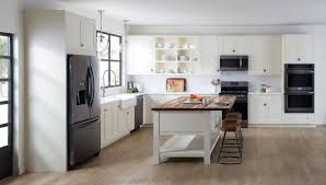 Kitchen With Frigidaire Gallery Black Stainless Steel Appliances White Kitchen Cabinets Appliances Kitchen Stainless Steel Black Stainless Appliances