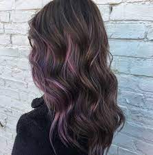 Dark hair is best suited to warm purple colors if we. Light Purple Highlights In Dark Brown Hair Novocom Top