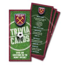 What is the name of that war? West Ham United Trivia Cards Footy Hut
