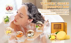 Amazon.com: Tamoskiny Barra de champú de cúrcuma con aceite de coco,  jengibre orgánico natural, 4.23 onzas, paquete de 2 unidades : Belleza y  Cuidado Personal