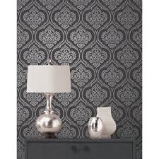 Astoria Grand Justine 33 L X 20 5 W Wallpaper Roll Wayfair In 2020 Grey Wallpaper For Walls Damask Wallpaper Wallpaper Roll
