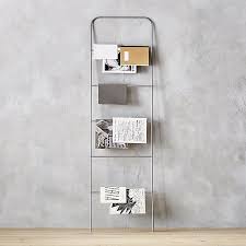 Ladder Grey Magazine Rack Cb2 Towel Rack Magazine Rack Wall Magazine Rack