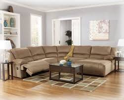 Hogan Contemporary Mocha Fabric Living Room Set Reclining Sectional With Chaise Reclining Sectional Cheap Living Room Sets
