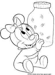 Baby Minnie Mouse Colouring Pages To Print Minnie Mouse Coloring Pages Disney Coloring Pages Coloring Pages