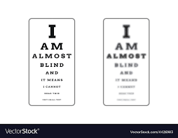 Sharp And Unsharp Snellen Chart Almost Blind