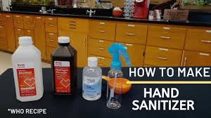 Applying hand sanitizer may be easier hand sanitizers also probably cannot remove or inactivate harmful chemicals we may come into contact with. How To Make Hand Sanitizer Who Recipe Youtube