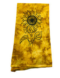 screen print tie dye tea towels