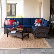 We did not find results for: Leisure Made Jackson 5 Piece Wicker Outdoor Sectional Set With Navy Cushions 779665 Nvy The Home Depot