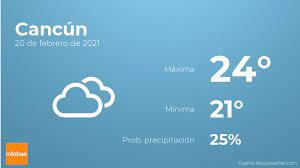 Además encuentra el horario de la salida y puesta de sol para cada día en el calendario febrero 2021. Prevision Meteorologica El Tiempo Hoy En Cancun 20 De Febrero Infobae
