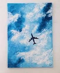Acryl Air Airplane Blog Drawing Painting Plane Plane Airplane Air Plane Drawing Acr Sky Art Painting Acrylic Painting Canvas Painting Art Projects