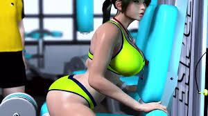 Big boob gym girl trainer 