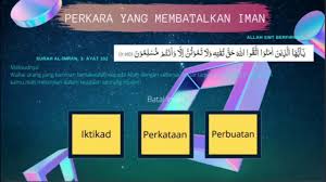 Dalam kitab taqrib karya imam abu syuja' (wafat 593 h) disebutkan bahwa yang termasuk membatalkan wudhu adalah apapun yang keluar dari dua kemaluan (qubul dan dubur). Pendidikan Islam Tingkatan 4 Kssm Pelajaran 11 Perkara Yang Membatalkan Iman Youtube
