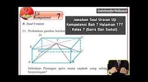 Check spelling or type a new query. Jawaban Soal Uraian Uji Kompetensi Bab 7 Halaman 177 Kelas 7 Garis Dan Sudut Youtube