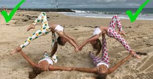 Extreme Yoga Challenge Big Sisters Vs Little Sisters The Rybka Twins Fit Life Videos Yoga Poses For Two Two Person Yoga Poses Yoga Challenge Poses