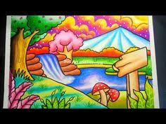 Setiap menitnya air terjun ini menumpahkan 168.000 m3 air. Cara Menggambar Mewarnai Pemandangan Air Terjun Dan Gunung Drawing Waterfall And Mountain Scenery Youtube Cara Menggambar Pemandangan Easy Drawing Tutorial