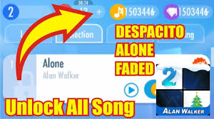 In this game you will click on the various tiles and in the correct order of priority, and after you start to get to play a very quiet and soothing. Piano Tiles 2 Mod Apk 2019 Unlimited Unlocked Everything Faded Alone Etc Youtube