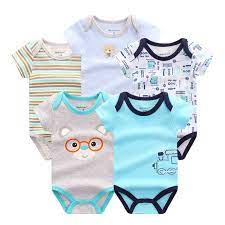 Baby Bodysuits Summer Clothing Set 5 Pcs Lot Baby Gear City Summer Baby Clothes Stylish Baby Clothes Boys And Girls Clothes