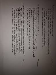 These are handled by various departments and agencies. Solved 71 Which Of The Following Is A True Statement 71 Chegg Com
