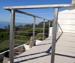 It is the perfect solution to create safety and visually impressive railings. Stainless Steel Deck Railing Posts Bare San Diego Cable Railings