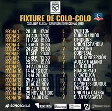 El sitio oficial del f�tbol chileno. Colo Colo In English On Twitter Hello Como Estai This Is Our Fixture For The Remaining Half Of The Season Brought To You By Somoschileradio Have A Nice Day And Stay Bakan Https T Co Bhmme3q3jh