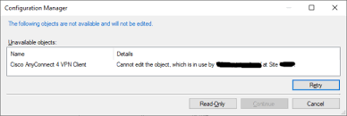 ' also supports a /readonly switch which will . User Powershell To Unlock Sccm Objects That Are Not Available Q S Tech Babble