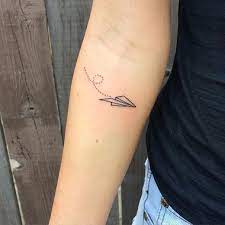 50 Fantastic First Tattoo Ideas Tattoos For Women Paper Airplane Tattoos First Tattoo