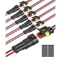 Lukyamzn 2-Pin 16 AWG 2 Electrical Wire Connectors Male and ...
