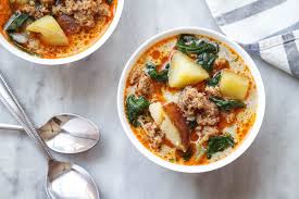 Instant Pot Potato Soup Recipe With Sausage And Spinach Eatwell101