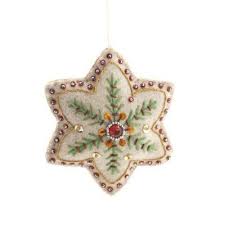 Embroidered Snowflake Decoration Felt Christmas Decorations Felt Christmas Ornaments Handmade Christmas Decorations