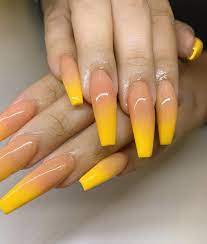 Cee On Twitter Sunset Acrylicnailslong Ombrenails Ombre Acrylic Nails Yellow Nail Art Ombre Nail Art Designs