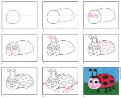 How to draw cartoon ladybugs in easy step by step drawing tutorial. How To Draw A Cartoon Ladybug Art Projects For Kids