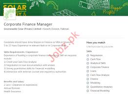 These job descriptions have been compiled by taking the most common lists of skills, requirement, education. Corporate Finance Manager Job 2020 In Karachi 2021 Job Advertisement Pakistan