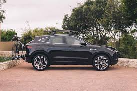 2x carbon fiber strip bumper corner lip side scratch protector strap guard black (fits: The Jaguar E Pace Seamlessly Blends Sports Car Suv