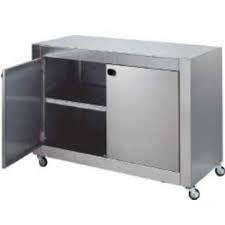 3 shelf lips up for retention. Buy Stainless Steel Cabinet With 2 Doors And Wheels Online Horecatraders