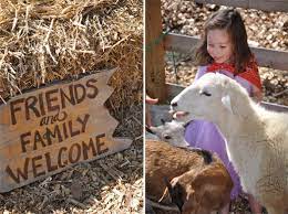 The petting zoo area is home to barnyard animals like donkeys, bunnies, and llamas, and the exotic animal exhibits boast creatures like zebras, squirrel monkeys, and sloths. Cake Events Design Real Parties Red Rustic Country Farm Petting Zoo Party Barnyard Party Petting Zoo Birthday