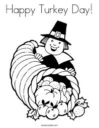 Find more coloring pages online for kids and adults of pilgrim turkey thanksgiving coloring pages to print. Happy Turkey Day Coloring Page Twisty Noodle