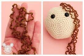 How To Make Curly Hair Crochet Yarn Crochet Dolls Crochet Tutorial