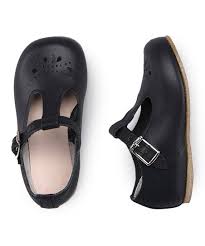Amilio Navy Sharon T Strap Leather Shoe Girls Zulily