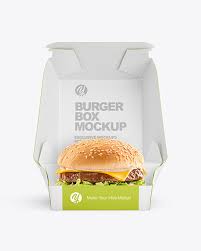 Download Burger In Box Mockup In Box Mockups On Yellow Images Object Mockups Yellowimages Mockups