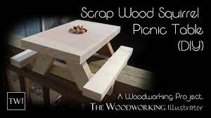 From this post about how to build a squirrel feeder? Scrap Wood Squirrel Picnic Table Diy Youtube