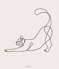 One Line Cats Dogs Elegant Pets Dog Line Art Line Art Drawings Abstract Line Art