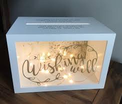 Light Up Wishing Well Box Wedding Reception Wedding Gift Card Box Wishing Well Wedding Gift Table Wedding