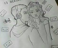 Fantastic coloring book with wonderful illustrations for fans of thirteen reasons why. 197 Images About Art On We Heart It See More About Art Drawing And Draw Coloring Pages Drawings Art