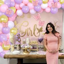 Baby shower decorations have come a long way! Butterfly Baby Shower Decorations For Girl Balloon Garland Arch Kit Pink And Purple Sweet Butterfly Baby Girl Banner Spring Themed Party Supplies Toys Games Party Supplies Agtcorp Com