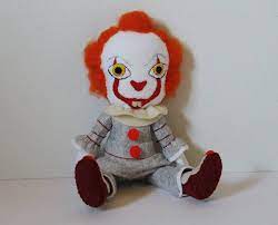 Pennywise Inspired Felt Doll It Plush Etsy Felt Dolls Dolls Monster Dolls