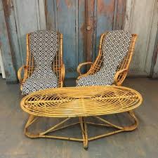 Scroll down to view our fabulous resin wicker chat sets. Vintage Italian Rattan Lounge Chairs Table Set 1960s For Sale At Pamono