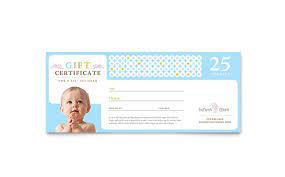 Use our free gift certificate maker to make diy gift certificate templates that you can customize online before you print. Infant Care Babysitting Gift Certificate Template Word Publisher